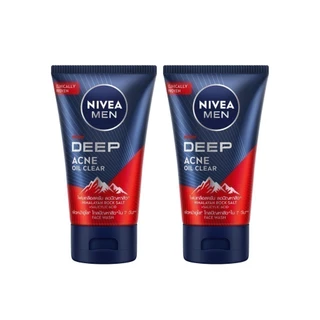 นีเวีย เมน ดีพ แอคเน่ ออยล์ เคลียร์ สครับ มัด โฟม 100 ก. 2ชิ้น NIVEA
