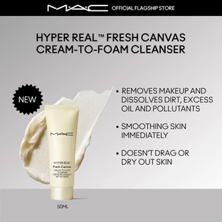 MAC Hyper Real Cream to Foam Cleanser / แมค โฟมล้างหน้า Hyper Real - ทำความสะอาดอย่างล้ำลึก แต่ยังคงให้ผิวที่ชุ่มชื้น