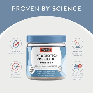 Swisse Beauty เยลลี่เคี้ยวได้ 99% ปราศจากน้ำตาล (ผม ผิว เล็บ คอลลาเจน เสริมสร้างภูมิคุ้มกัน โพรไบโอติก น้ำส้มสายชูหมักจากแอปเปิ้ล + ไฟเบอร์ มัลติวิตามิน) (EXP:05 2027)