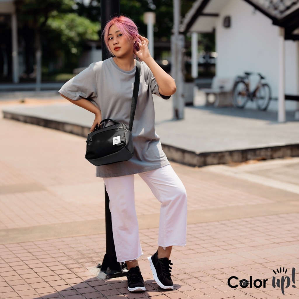 Louis Montini (Color Up) กระเป๋าสะพายข้าง ผ้าไนล่อน Shoulder Bag BSD04