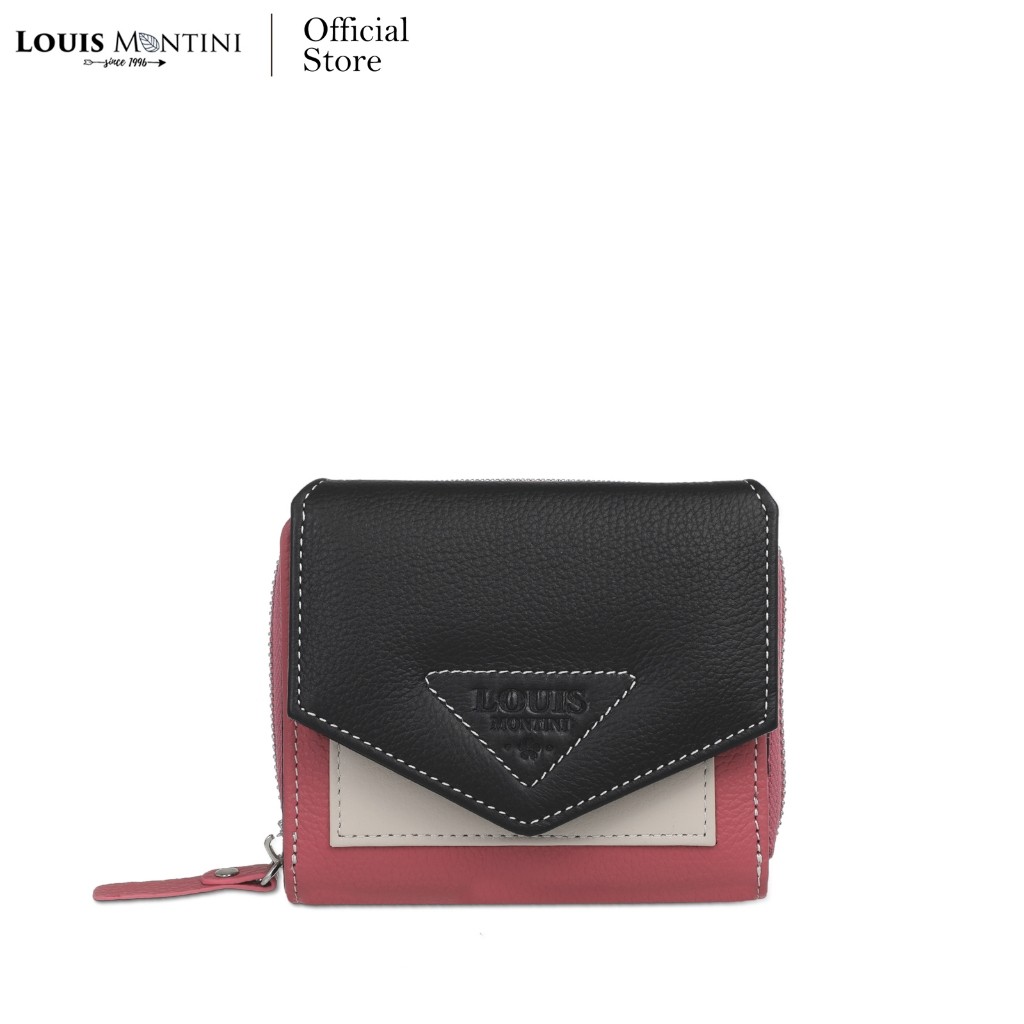 Louis Montini (Emily) กระเป๋าผู้หญิงใบสั้น Women wallet กระเป๋าสตางค์ผู้หญิงหนังแท้ WL57