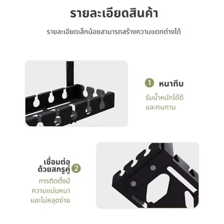 รางเก็บสายไฟใต้โต๊ะ ยืดหยุนได้ 40-74 ซม. ไม่ต้องเจาะรูแข็งแรงทนทาน FIPG