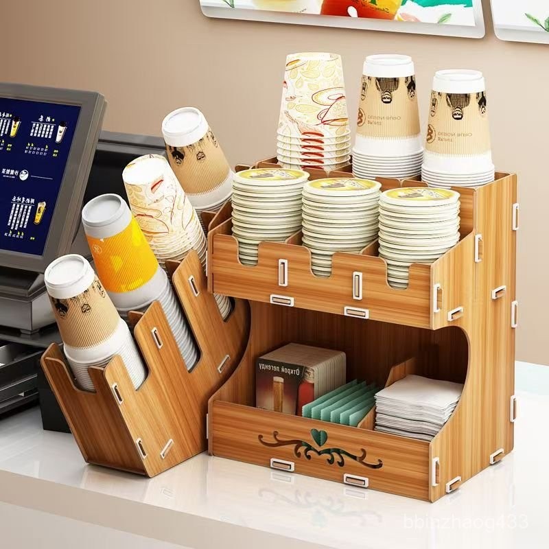 กล่องใส่แก้วกาแฟไม้รักษ์โลก หลายแบบ ช่วยจัดโต๊ะทำงานให้เป็นระเบียบ - สำหรับร้านขายน้ำ