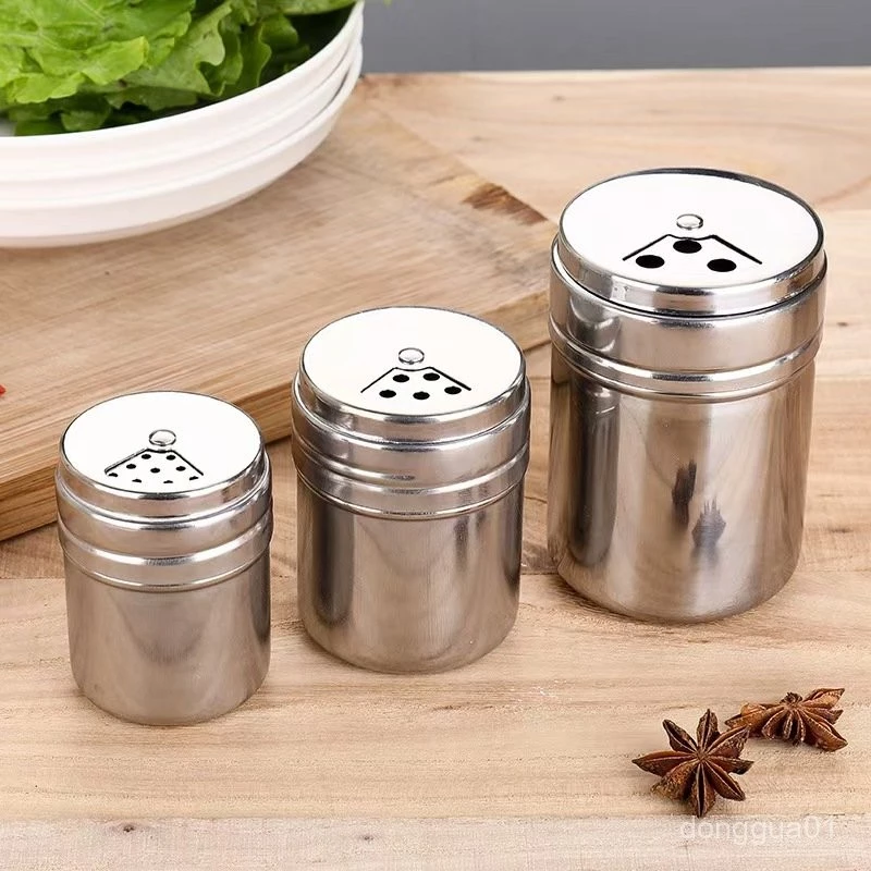 ขวดใส่เครื่องปรุง สแตนเลส ใหม่ปรับรูได้3ระดับ มี3ขนาด ขวดใส่พริกป่น