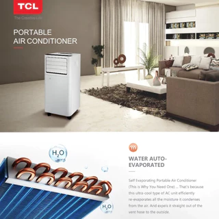 TCL แอร์เคลื่อนที่ ขนาด 12000 BTU รุ่น TAC-12CPA/RPV Portable air ระบบสัมผัส หน้าจอ LED เย็นเร็ว
