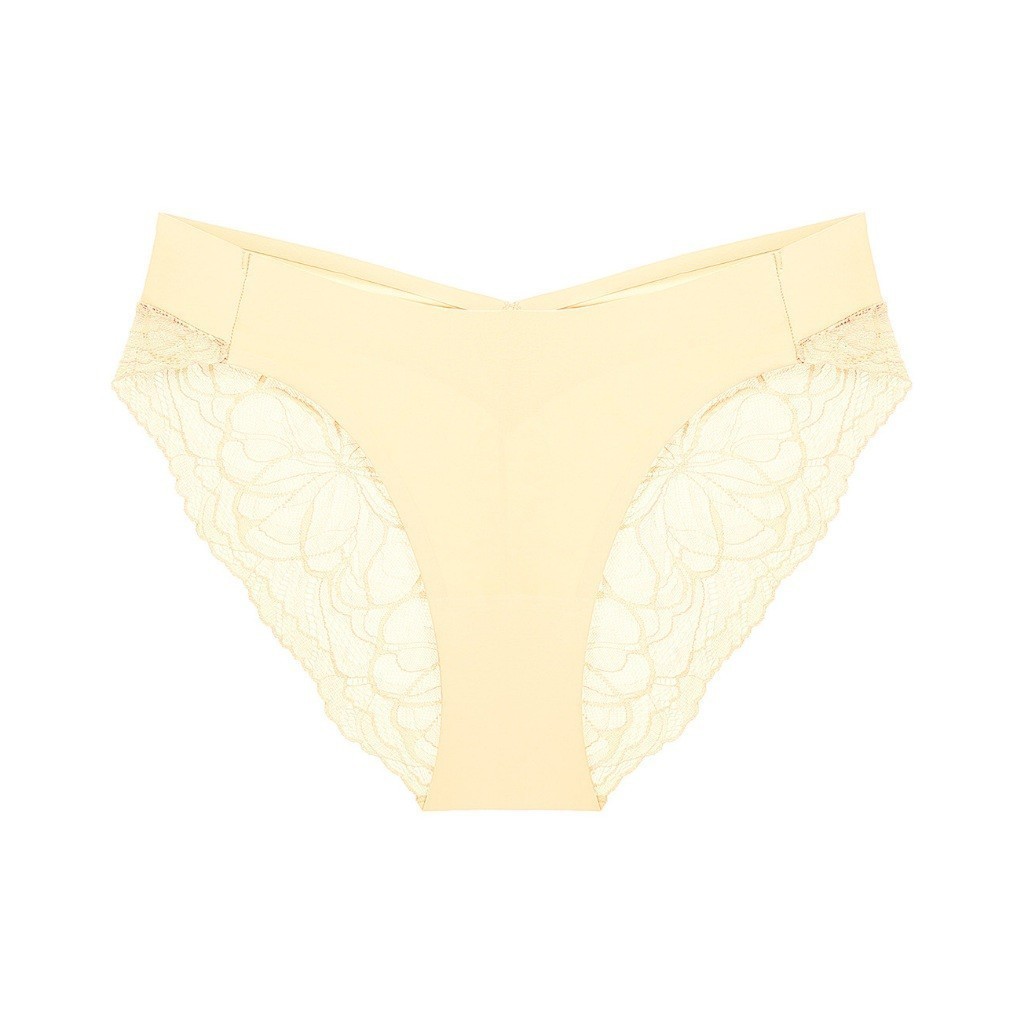 Triumphกางเกงชั้นในรูปแบบไฮเลครุ่นBody Make Up Illusion Lace High Leg AX-R รหัส10221691สีเหลือง 00AW