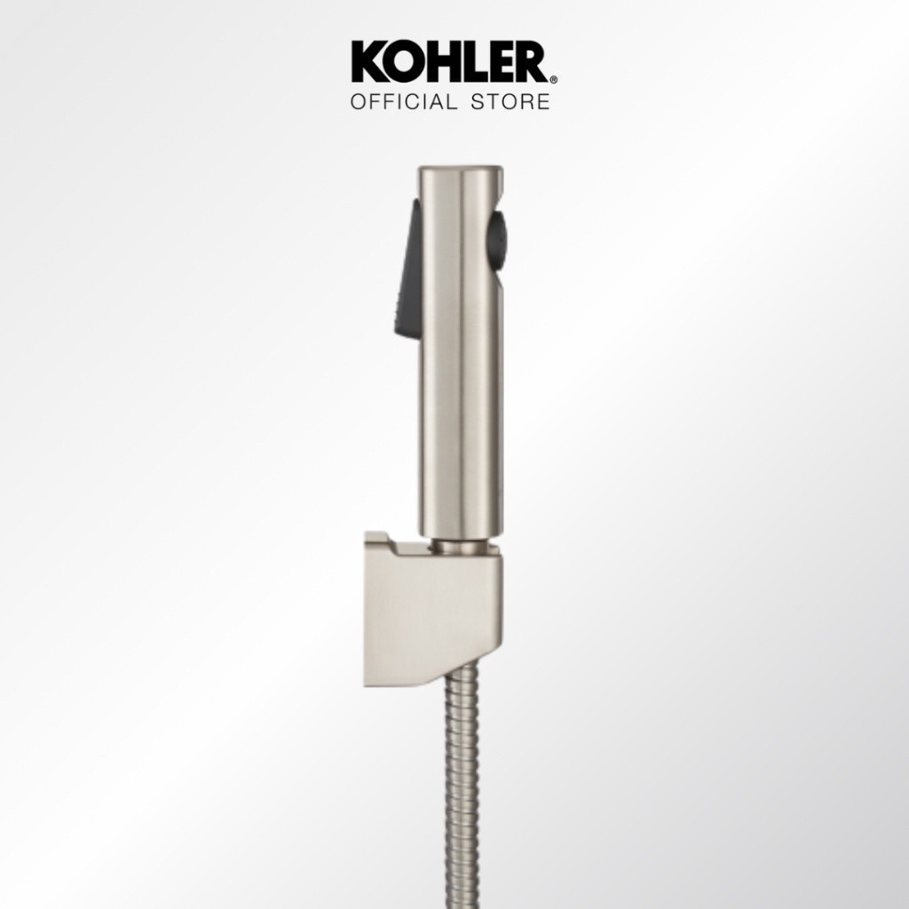 KOHLER Cuff hygiene spray w/hose and fixed wall bracket สายฉีดชำระ สีนิกเกิ้ลปัดลาย K-98100X-B-BN​