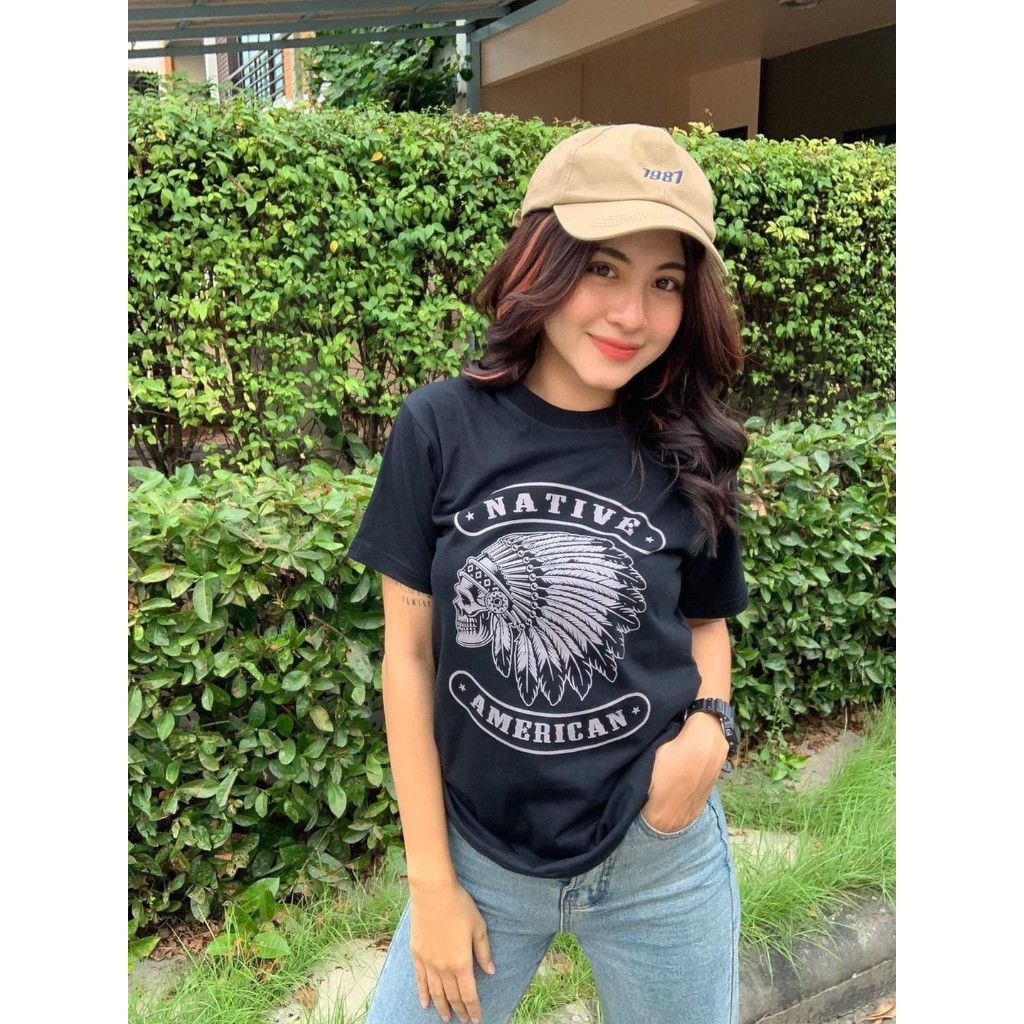 VINTAGE FACTORY เสื้อยืด Cotton100% NATIVE AMERICAN - เทคนิคซิลค์สกรีน สีจมลงเนื้อผ้าติดแน่นทนนาน - รูปที่ 6