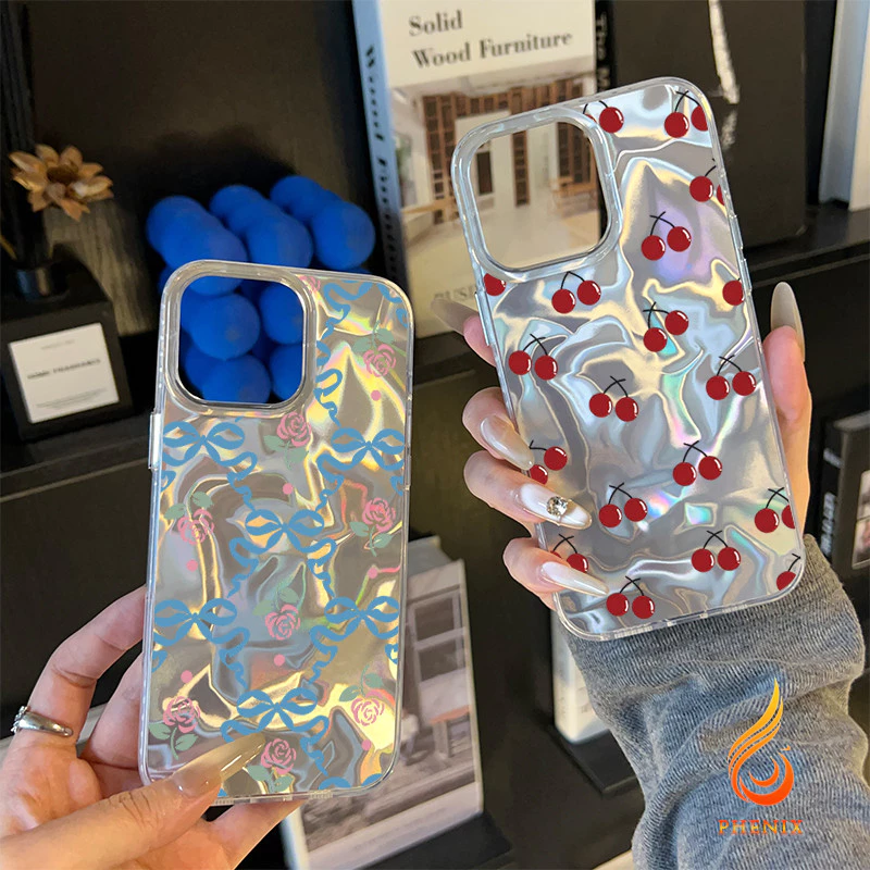 แฟชั่น เชอร์รี่ โรส คำนับ ดูเดิล เข้ากันได้กับ IPhone 16 7 8 14 15 6 6s Plus 13 15 14 12 11 Pro Max XR X XS Maxเคสสำหรับ