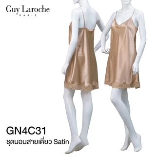 Guy Laroche ชุดนอนซาติน กระโปรงสายเดี่ยว ผ้านุ่ม ลื่น เย็นสบาย รุ่น GN4C31,GN4C60 SIZE M-3XL
