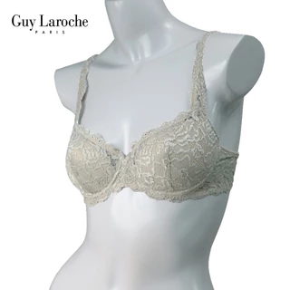 Guy Laroche เสื้อชั้นใน ของแท้ ฟองบาง 3/4 คัพ Soft Pad เสริมโครง ผ้าลูกไม้ยืด ทั้งตัว รุ่น GB7T70