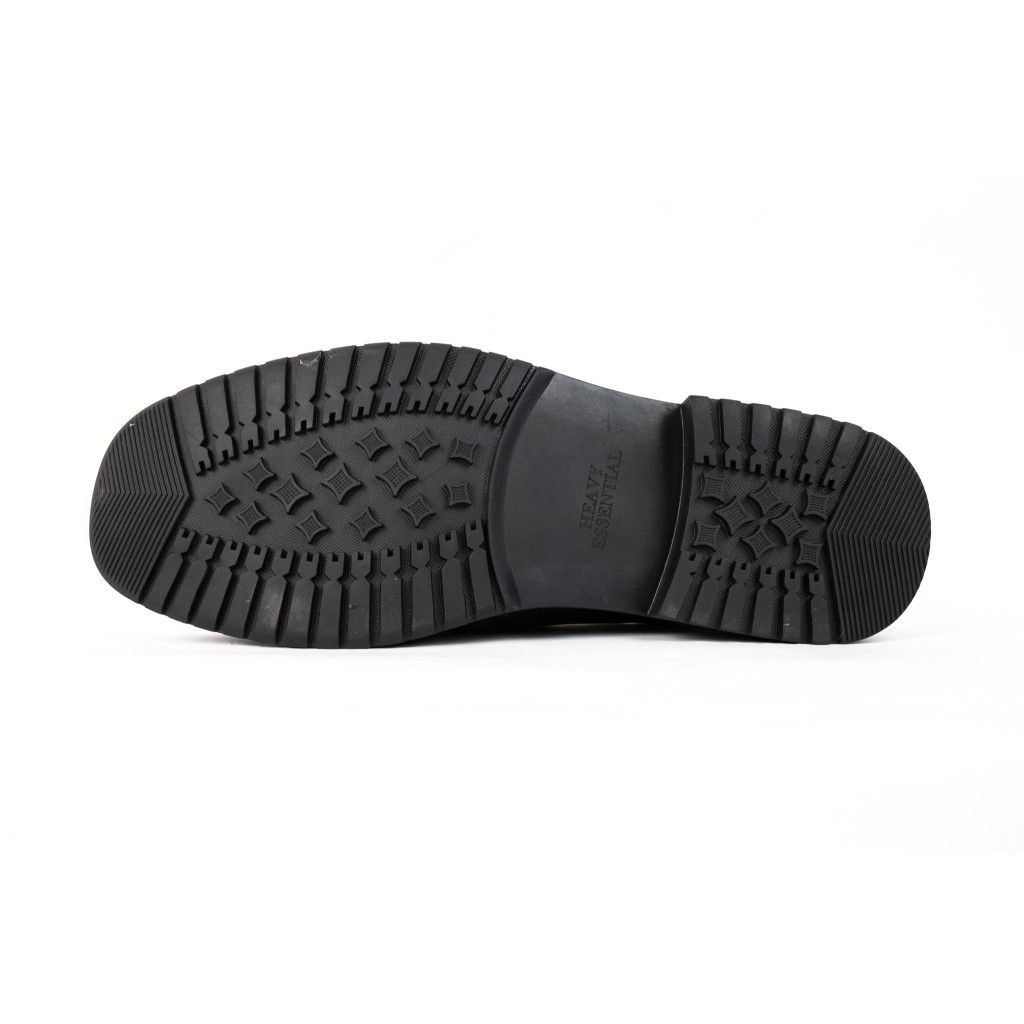 HEAVY SHOES รองเท้าหนังวัวแบบสวม รุ่น PB4509  สีดำ