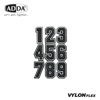 ADDA ตัวติดรองเท้า ตัวเลข 1-9  รุ่น JB001-9 (สีดำ)