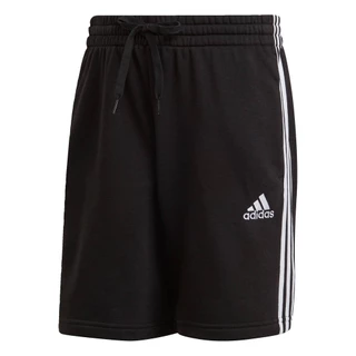 adidas ไลฟ์สไตล์ กางเกงผ้าเฟรนช์เทอร์รีย์ขาสั้น Essentials 3-Stripes ผู้ชาย สีดำ GK9597