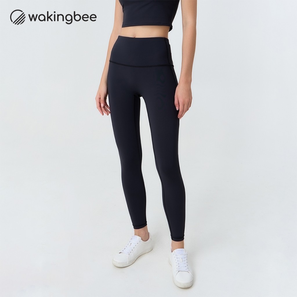 Wakingbee Studio Tights (Black) เลกกิ้งออกกำลังกาย ผ้าสัมผัสเย็นพิเศษ กระชับ พรางหุ่น ยืดหยุ่นดี กันยูวี