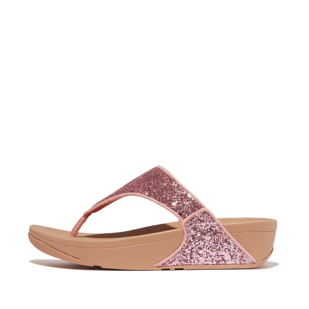 FITFLOP LULU GLITTER รองเท้าแตะแบบหูหนีบผู้หญิง รุ่น X03-B50 สี METALLIC SOFT BLUSH