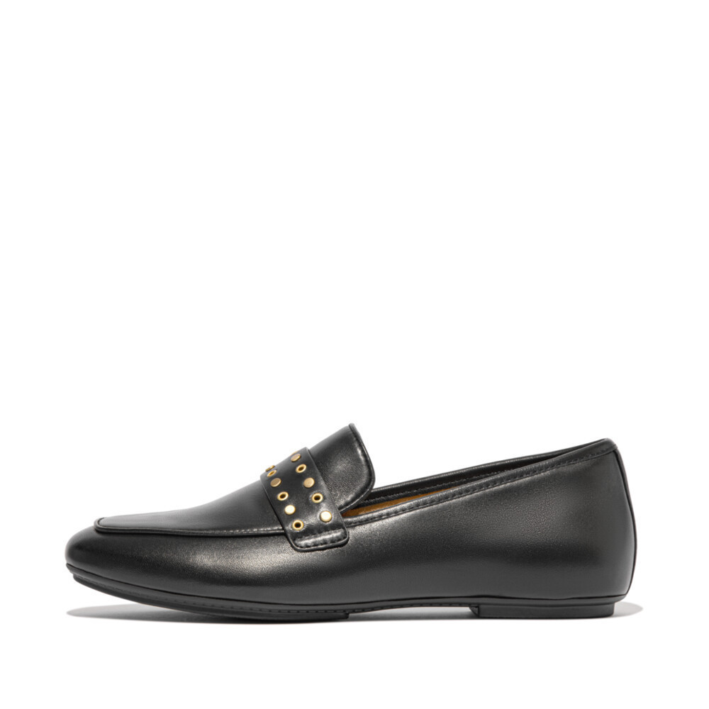 FITFLOP DELICATO STUD-AND-EYELET SOFT รองเท้าโลฟเฟอร์ผู้หญิง รุ่น HY1-001 สี BLACK