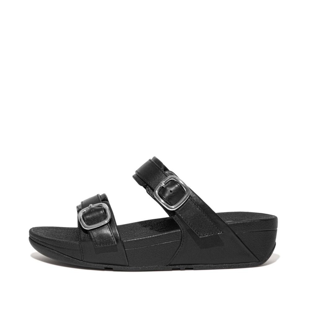 FITFLOP LULU ADJUSTABLE LEATHER รองเท้าแตะผู้หญิง รุ่น ES7-090 สี ALL BLACK