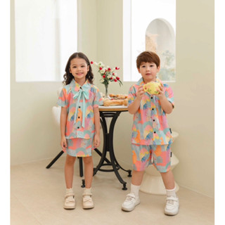 พร้อมส่ง!! Minimal Set ของเด็ก Sundae Set เชิ้ตแขนสั้น กระโป…