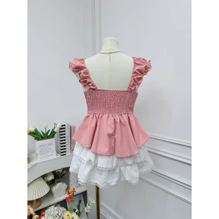 เสื้อสายเดี่ยวโบว์หน้า แต่งแขนระบาย 🎀bow tops🎀