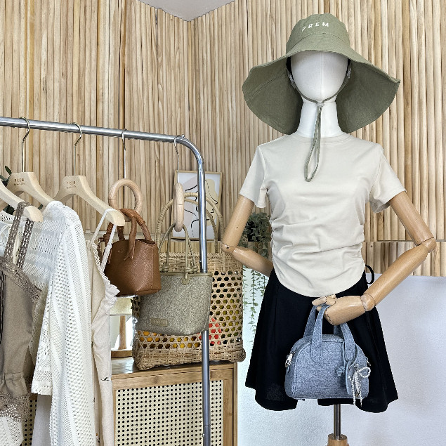 💖🌈PREM เสื้อคิตตี้ ดีเทล ย่นข้าง ผ้าคอตตอน 100% ผ้ายืด เด้ง #333💖🌈