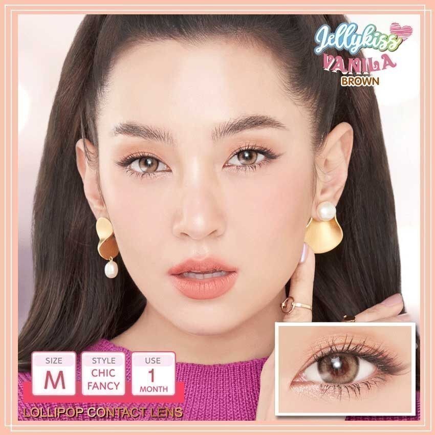 Lollipop JELLY KISS สี Vanila Brown รายเดือน คอนแทคเลนส์สี โลลิป๊อป จำนวน/กล่อง 2 ชิ้น ราคา ถูกที่สุด ดีลบีเคเค แกลเลอรีภาพที่ 3