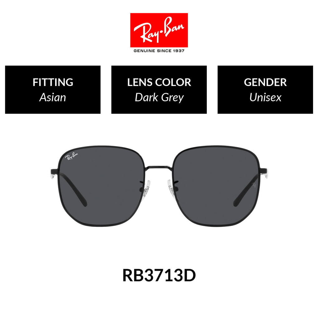 RAY-BAN  - RB3713D 002/87 BLACK แว่นกันแดด
