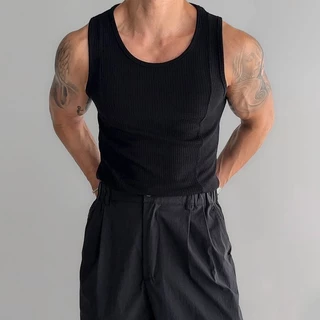 เสื้อกล้ามลําลองผู้ชายระบายอากาศและดูดซับความชื้นพร้อมดีไซน์ยาง