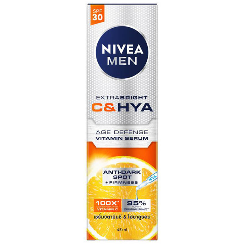 NIVEA นีเวียเมนไบรท์ซี&ไฮยาเอจเซรั่ม 45มล. [8850029039275]