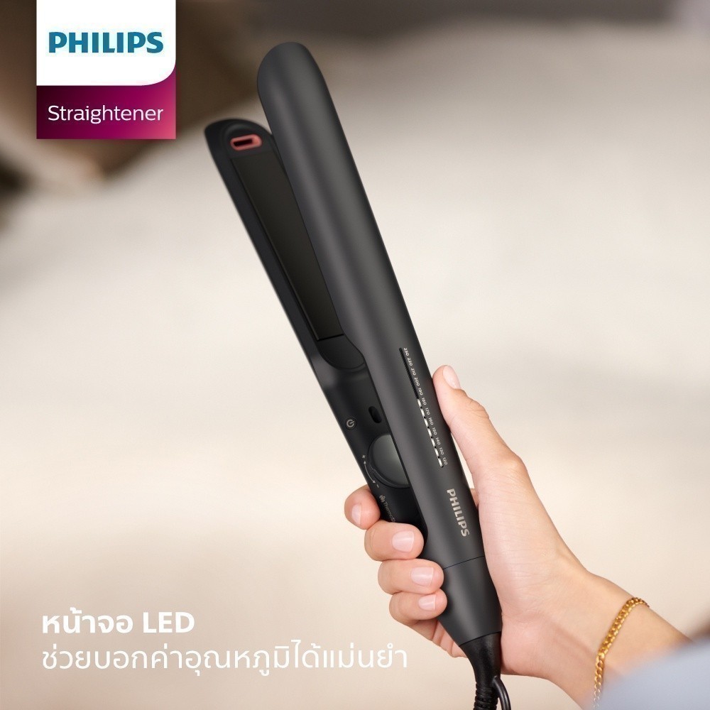 Philips ฟิลิปส์ เครื่องหนีบผม หนีบลื่น ร้อนเร็ว ถนอมเส้นด้วยผมพลังไอออนิค รุ่น BHS510/00 - รูปที่ 5