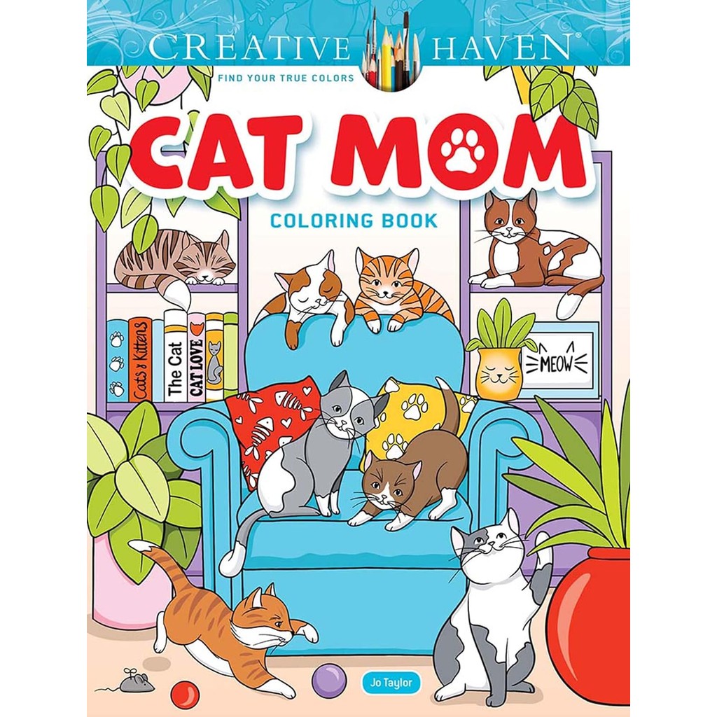 หนังสืออังกฤษใหม่ Creative Haven Cat Mom Coloring Book (Creative Haven) [Paperback]