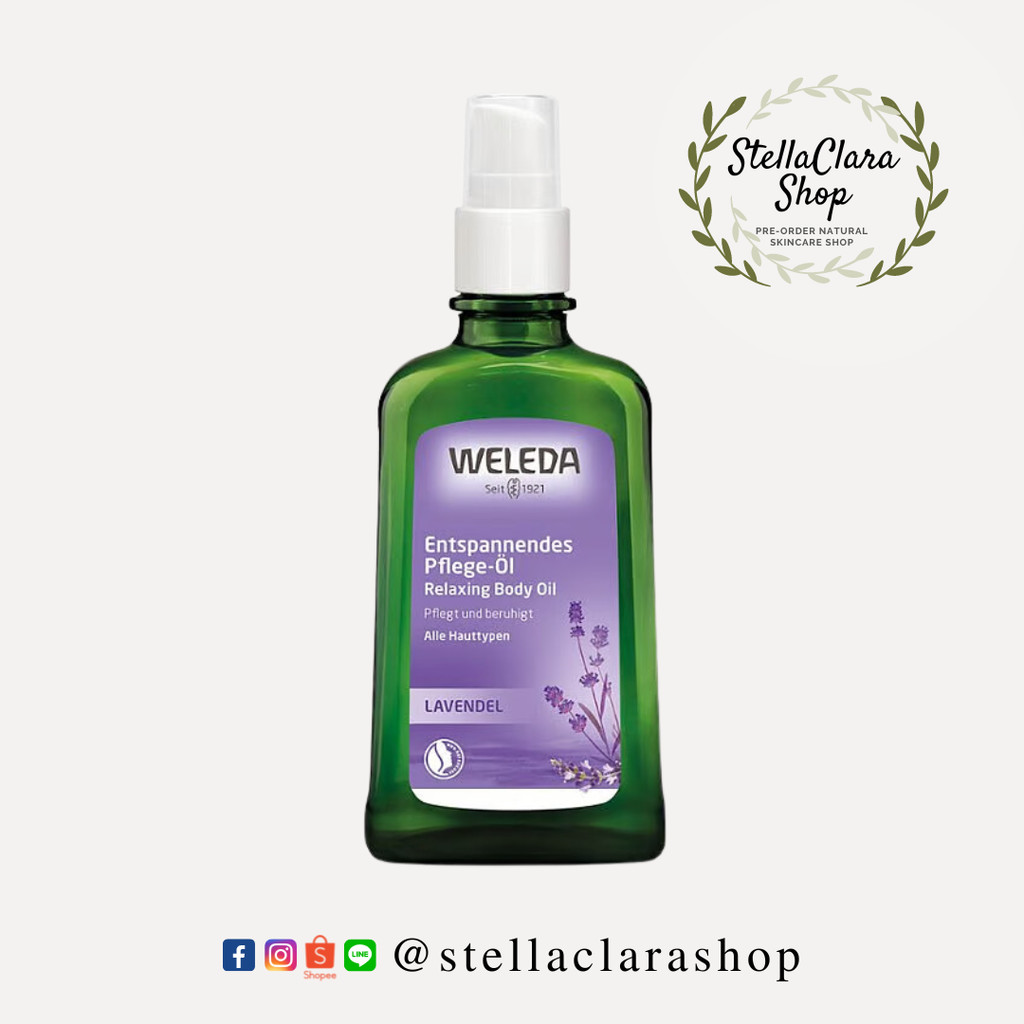 เหลือ 664 ฿ [Shopee Video] Weleda Lavender Relaxing Body Oil 100 ml (หมดอายุ 10/2026)