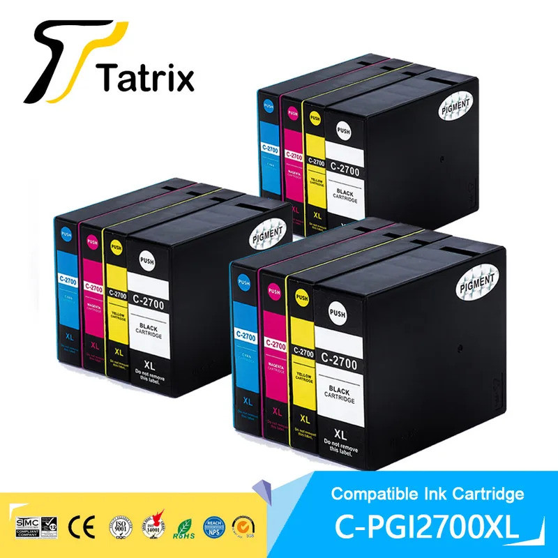 Tatrix PGI-2700 PGI2700 2700XL ตลับหมึกสำหรับ Canon MAXIFY IB4070/IB4170/MB5070/MB5170/MB5370/MB5470