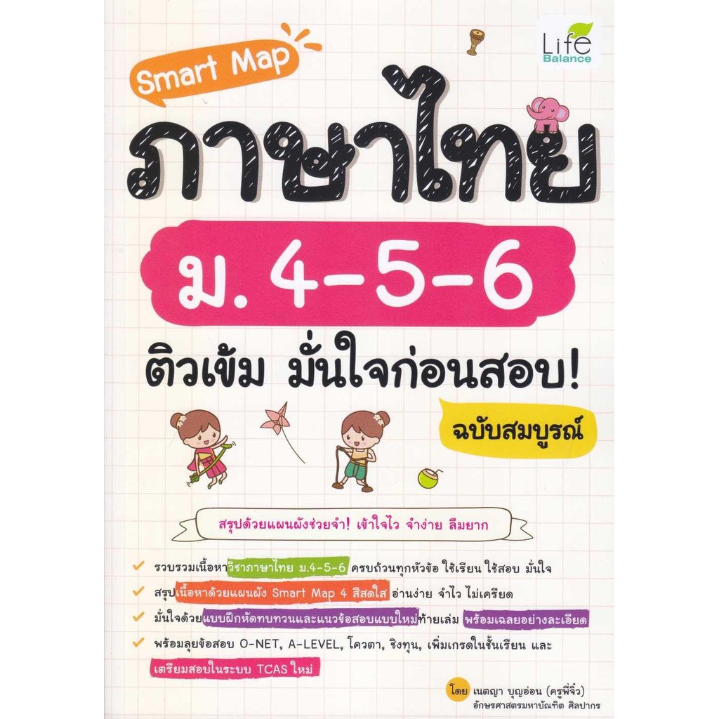 พร้อมส่ง หนังสือ Smart Map ภาษาไทย ม.4-5-6 ติวเข้ม มั่นใจ #ชั้นมัธยมปลาย #Life Balance #เนตญา บุญอ่อ