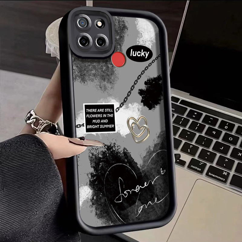 เคสสำหรับ Realme C12 C25 C25s Narzo 20A Narzo 30A Narzo 50A เคสโทรศัพท์ซิลิโคนแฟชั่นพร้อมเปลือกนุ่มดูดซับแรงกระแทก