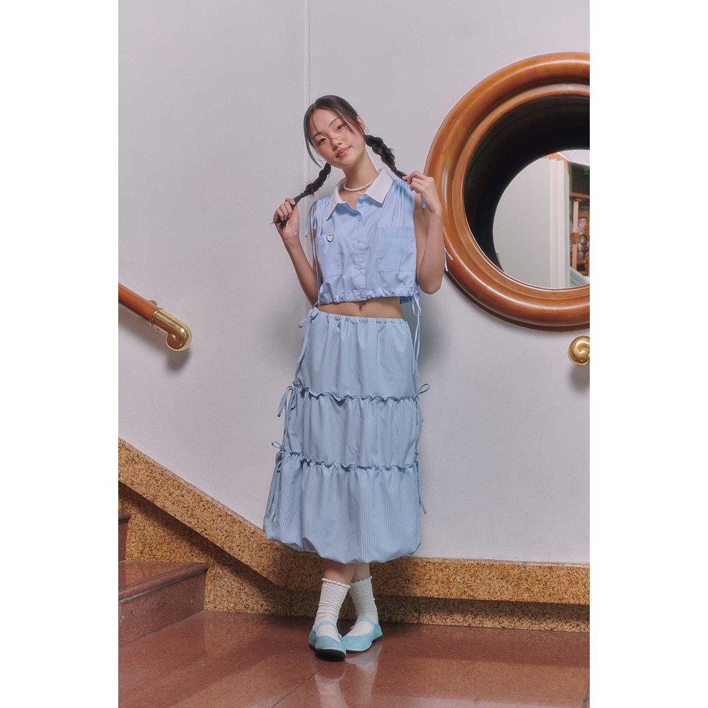 JELLYPLEASE (LIMITED) RINI - triple-layer ribbon skirt