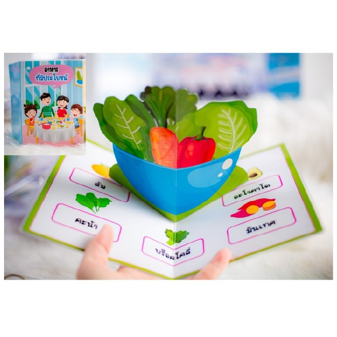 สื่อการสอน วิชาสุขศึกษา Pop up อาหารที่มีประโยชน์