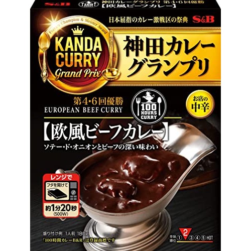 【Direct from Japan】 S.B. Foods Kanda Curry Grand Prix 100 Hour Curry B&R European-style Beef Curry M