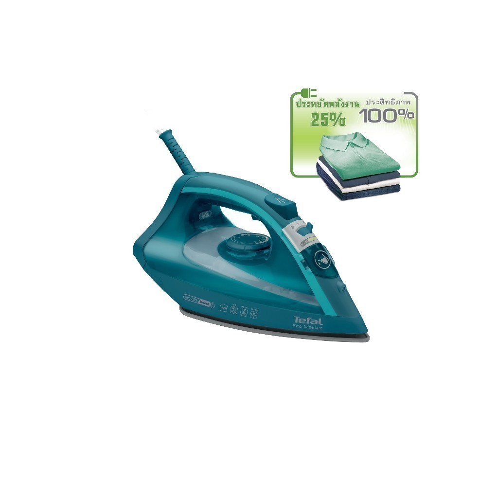 [สินค้าสมนาคุณ งดจำหน่าย] Tefal เตารีดไอน้ำ กำลังไฟฟ้า 1800 วัตต์ ความจุแท้งค์น้ำ 200 มล. รุ่น FV1720
