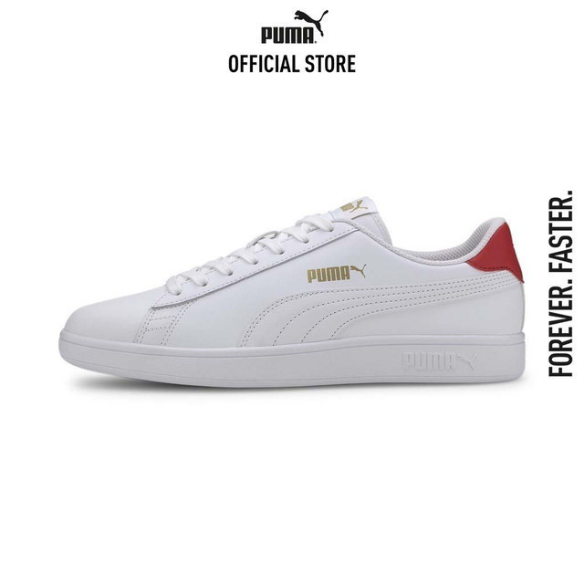 PUMA BASICS - รองเท้ากีฬา Smash v2 สีขาว - 36521517