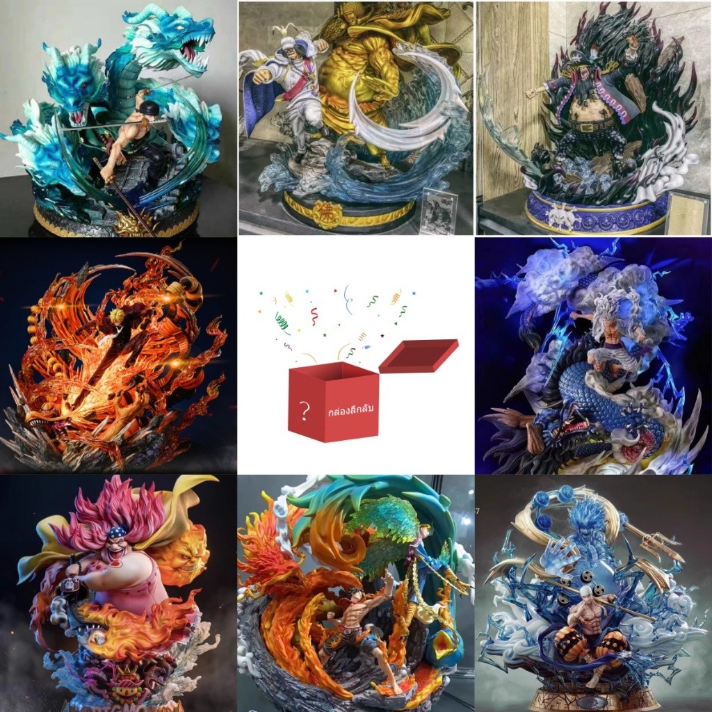 กล่องลึกลับกล่องตาบอด One Piece Figure Luffy Zoro Sanji Sabo Ace Kuma Doflamingo Doll Figure Office 