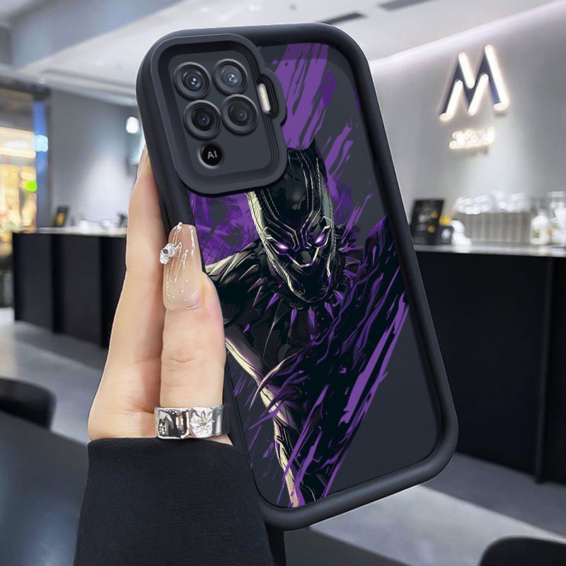 เคสสำหรับ OPPO A94 F19 Pro Reno 5F Reno 5 Lite เคสใหม่ซิลิโคนเคสโทรศัพท์เสือดำป้องกันการตกและเคสนิ่มกันกระแทก
