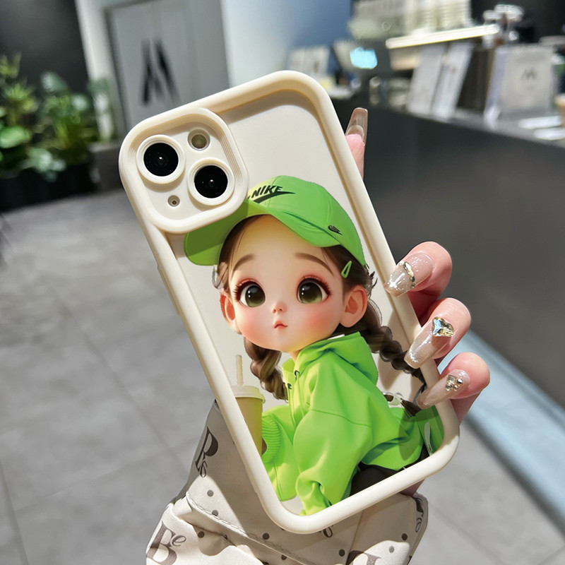 เคสสำหรับ OPPO A17 OPPO A17K เคสโทรศัพท์สำหรับหญิงสาวน่ารักอินเทรนด์น่ารักพร้อมปลอกซิลิโคนดูดซับแรงกระแทก - รูปที่ 2