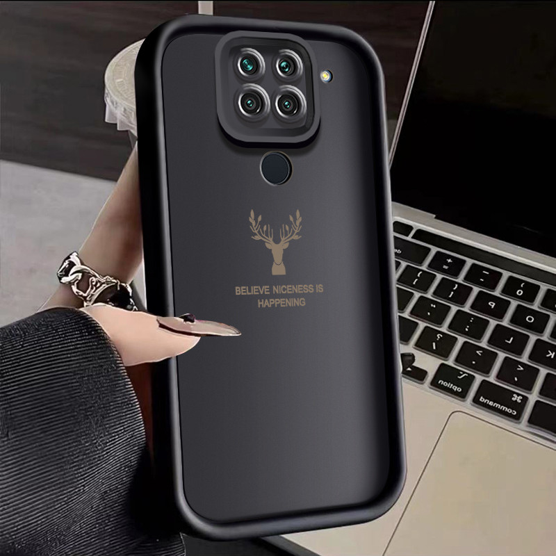 เคสสำหรับ Xiaomi Redmi Note 9 เคสมือถือกันกระแทกหัวกวางกรอบซิลิโคนนิ่มกันรอยนิ้วมือ