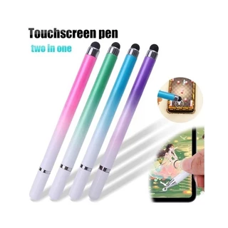 ปากกาหน้าจอสัมผัส 2 In 1 ไล่ระดับสีสำหรับโทรศัพท์มือถือและแท็บเล็ตปากกาสไตลัสคลิปวาดภาพ capacitive