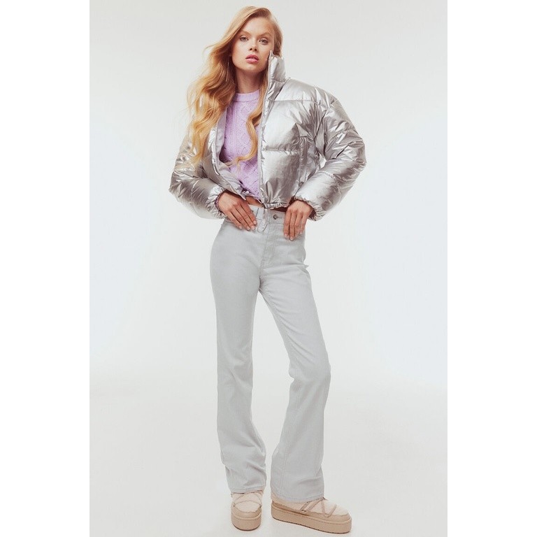 H&M Woman Flared twill trousers 1206305_1