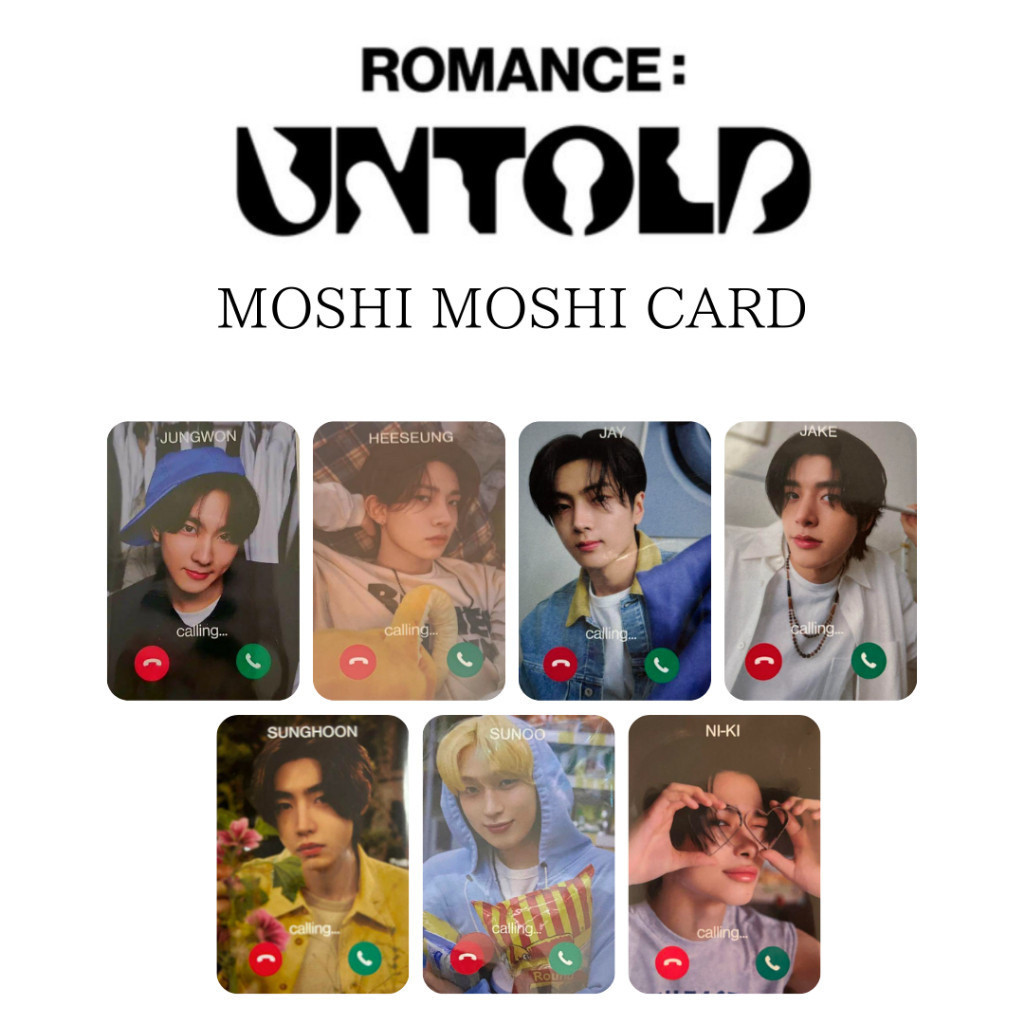 Enhypen ROMANCE : UNTOLD MOSHI MOSHI CARD BUYER LOTTERY EVENT OFFICIAL PHOTO CARD / JUNGWON HEUNGSE 