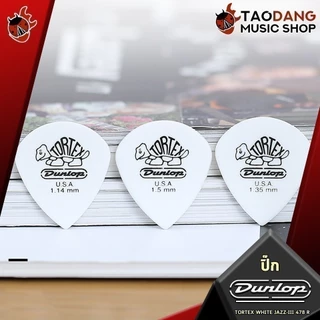 ซื้อ 12 ชิ้นลดเพิ่มอีก 3% ปิ๊กกีต้าร์ Jim Dunlop Tortex White jazz-III 478R - Pick guitar ปิ๊กเต่า ทุกขนาด จากทางร้าน -