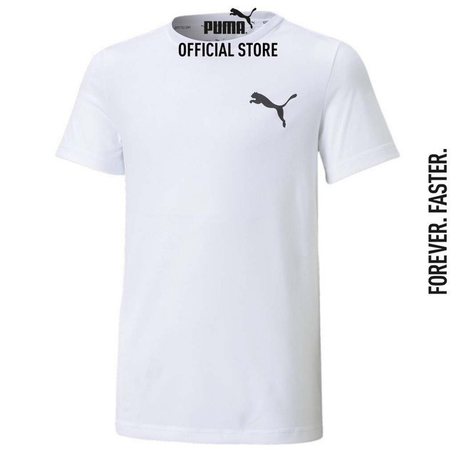 PUMA KIDS - เสื้อยืดโลโก้เด็กโต Active Small สีขาว - 58698002