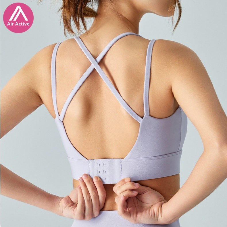 AirActive Leisure สปอร์ตบรา คอสูง สําหรับออกกําลังกาย เล่นโยคะ วิ่ง ฟิตเนส